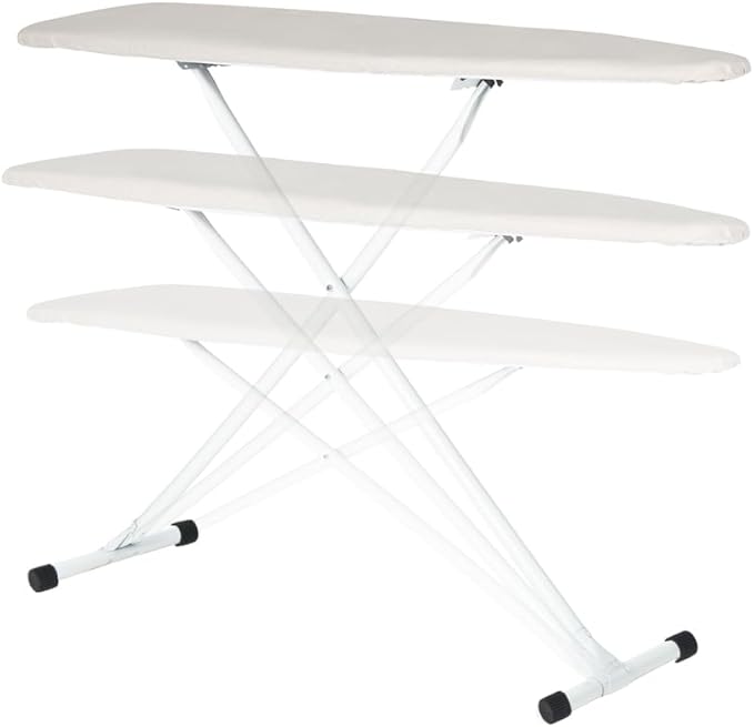 Full Size Ironing Board with Cover & Pad – USA-Made with Enhanced Grip Feet