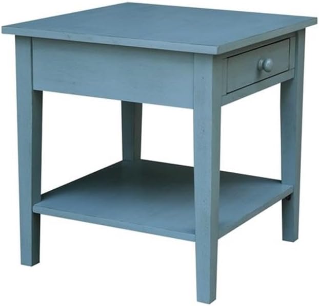 IC INTERNATIONAL CONCEPTS Spencer Blue Wood End Table