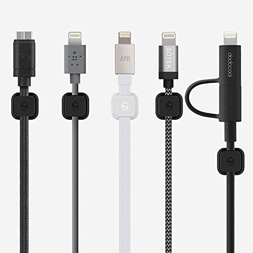 Sinjimoru Magnetic Cable Clips, Multipurpose Cable Management for Car and Office Supplies, Self Adhesive Cable Organizer Clip. Magnetic Cable Holder (Magnetic Cable Holder [3 Pack], Black)