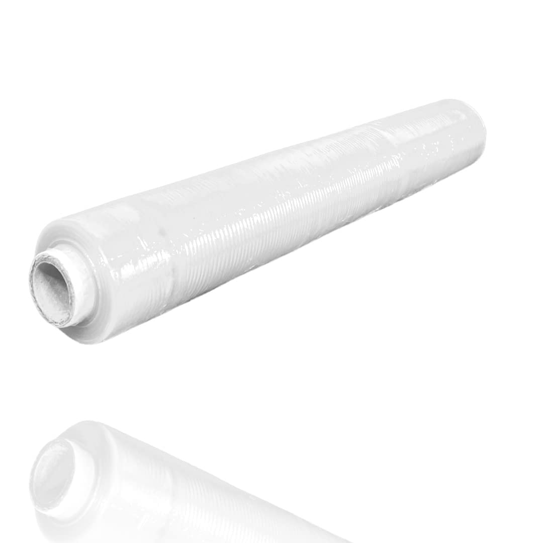 REQUISITE NEEDS Heavy Duty Shrink Wrap Roll Cling Film Packaging 400MM x 250M (Pack Of 6) (Clear)