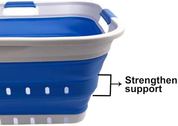 SAMMART 42L Collapsible Plastic Laundry Basket