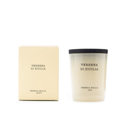 CERERA MOLLA 1899 | Mini Verbena di Sicilia Candle | Aromatic 1 Wick | 20 Hours Burn Time | Natural Fragrances | Recyclable Packaging | Artisan