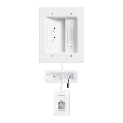 SANUS Ultimate in-Wall Cable Management Kit for Mounted TV & Soundbar - Includes Soundbar & TV Wire Management - Conceals Power, HDMI, Optical, and Low-Voltage Wires Behind Wall Model: WSIWPSB1