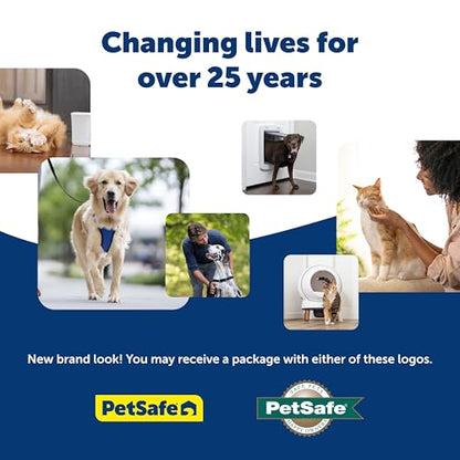 PetSafe Never Rust Electronic Smart Pet Door, Collar Activated Doggie Door, Electronic with Programmable Selective Entry, Electric with Collar Sensor (White - Large)