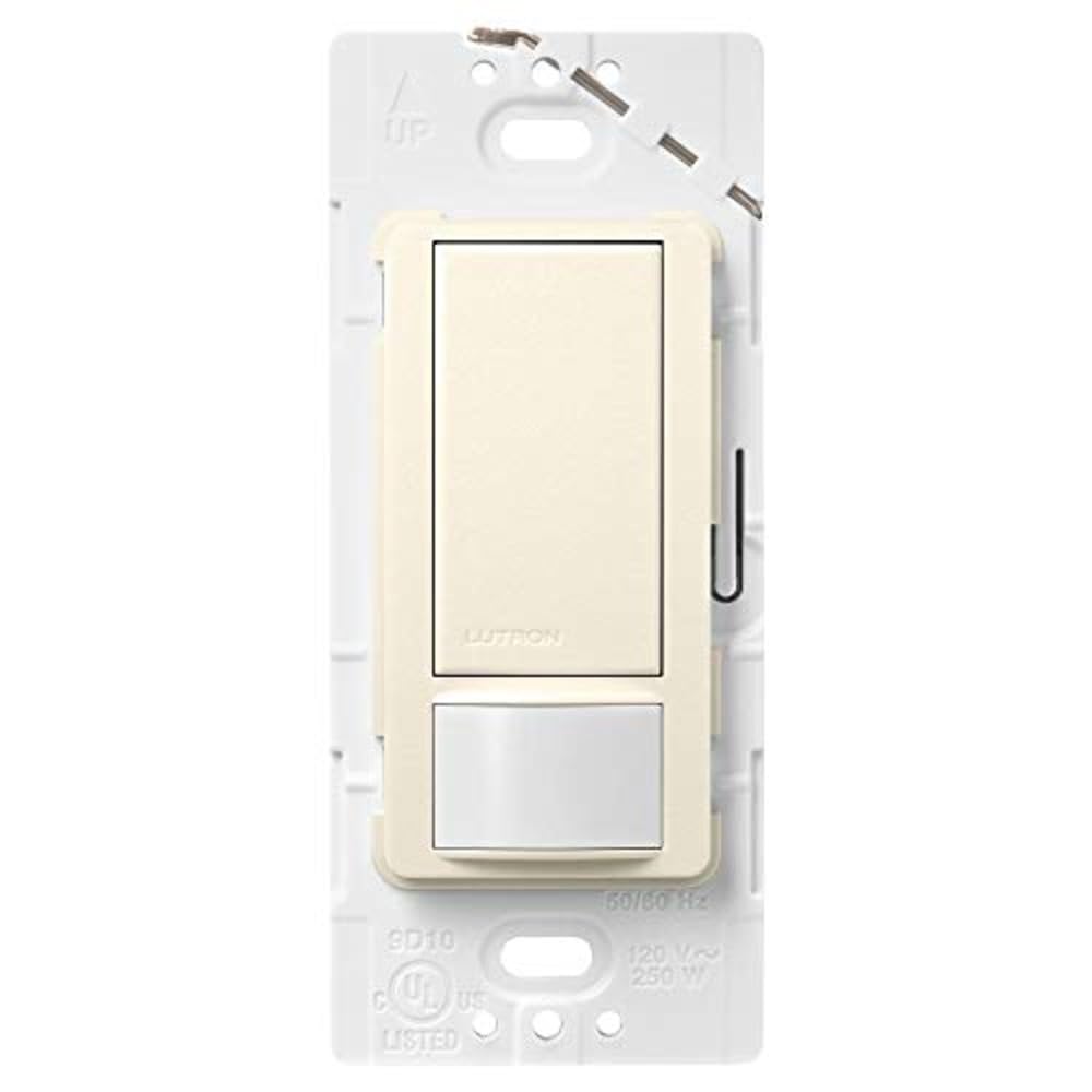 Lutron Maestro Motion Sensor Light Switch Indoor for Bathroom, Garage, Laundry Room, Any Bulbs, Occupancy Vacancy Sensor, Single-Pole, MS-OPS2-WH, White