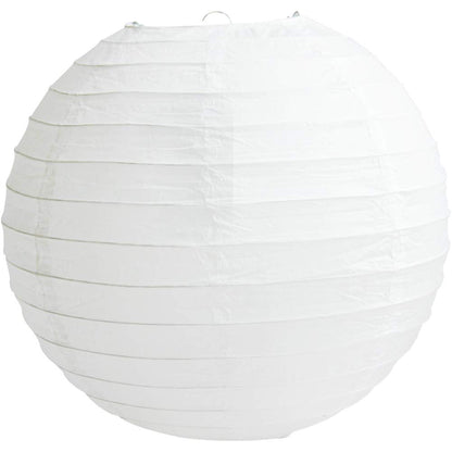 Time to Sparkle Tissue Paper Round Lanterns LampShade Lamp Shade Wedding Birthday Party Decoration | White, 30"(75cm) |