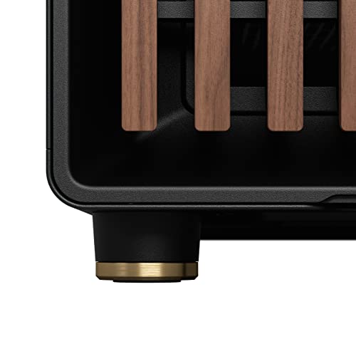 Fractal Design North Charcoal Black Tempered Glass Dark - Wood Walnut front - Glass side panel - Two 140mm Aspect PWM fans included - Type C USB - ATX Airflow Mid Tower PC Gaming Case