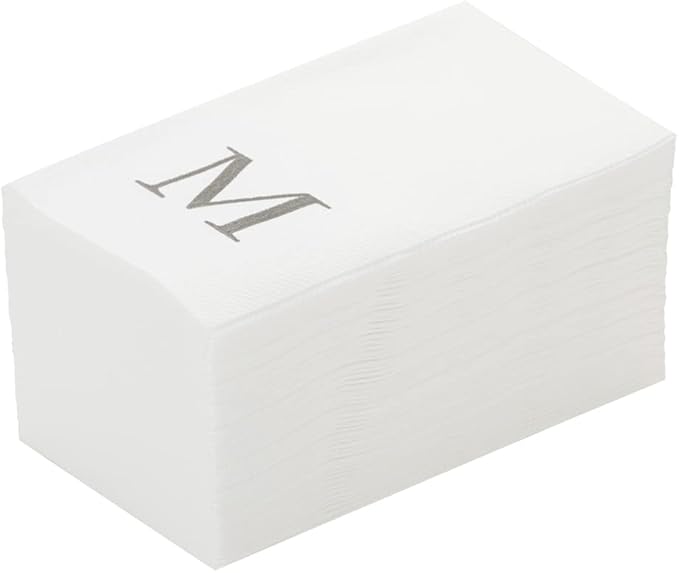 Luxenap 15.8 X 7.9 Inch Linen-Feel Guest Towels, 2000 Lettered Hand Towels