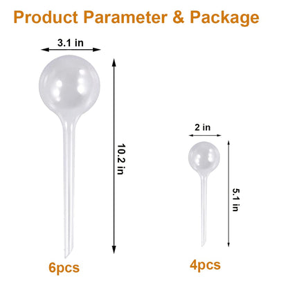 Plant Automatic Watering Devices, Clear Plastic Self-Watering Bulbs Flower Automatic Watering Device While Away Garden Waterer for Plant Indoor Outdoor