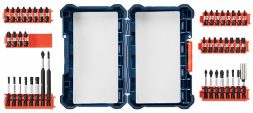 BOSCH 44 Piece Impact Tough Screwdriving Custom Case System Set SDMS44