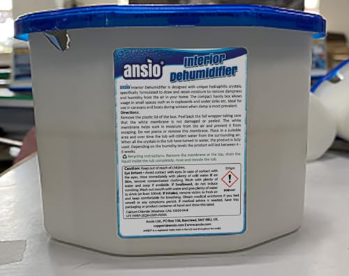 ANSIO Dehumidifier 500ml Pack of 10 Condensation Remover Moisture Absorber Dehumidifiers for Damp, Mould, Moisture in Home, Kitchen, Wardrobe, Bedroom