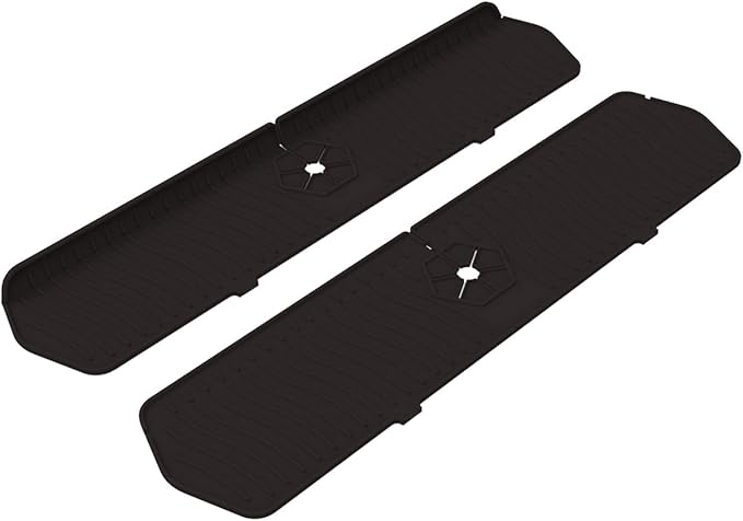 2 Pack Kitchen Faucet Sink Splash Guard, Sink Draining Pad Behind Faucet