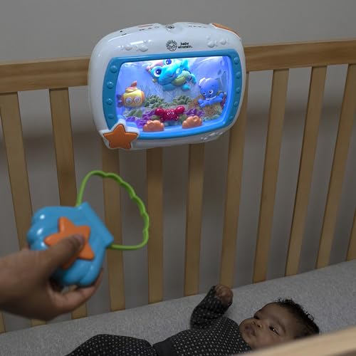 Baby Einstein Sea Dreams Soother, Crib Toy with Remote, Baby Sleep Aid, Calming Lights & Melodies, Newborn and Up