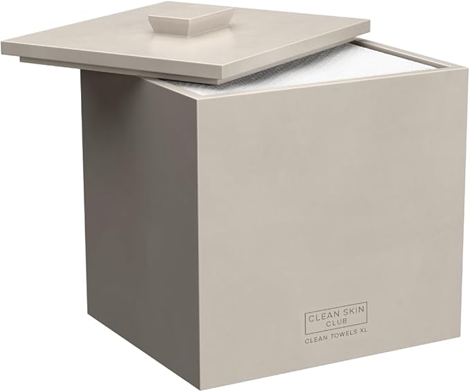 CLEAN SKIN CLUB Cement Box for 50 Disposable Clean Towels XL, Concrete