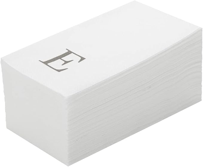 Luxenap 15.8 X 7.9 Inch Linen-Feel Guest Towels, 50 Lettered Hand Towels