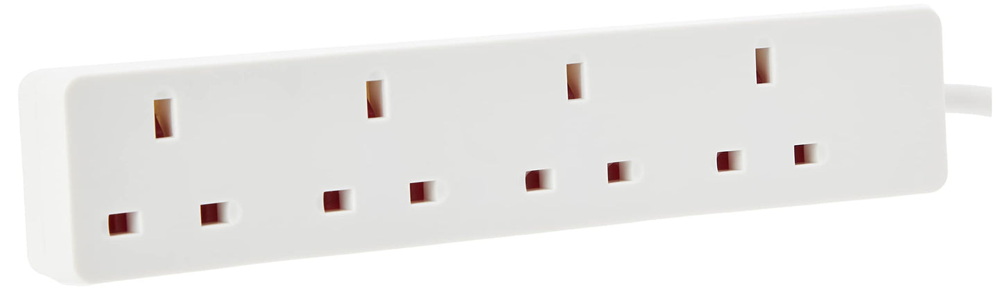 PRO ELEC PELB1904 4 Gang Extension Lead White, 3m