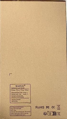 Smart Cat Feeder, WellToBe Automatic Cat Feeder WiFi Enable Pet Dog Food Dispenser App Control for Cat&Dog with Two-Way Splitter and Two Bowls, Voice Recorder Distribution Alarms, Portion Control