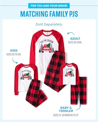 The Children's Place Baby Family Matching, Holiday Pajama Sets, Fleece, Christmas Truck, XX-Large (Adult)