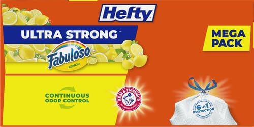 Hefty Ultra Strong 13 Gallon Trash Bags, Tall Kitchen Trash Bags 13 Gallon Size