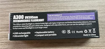 DARKBEAM UV Light Torch Ultraviolet Flashlight Rechargeable 395nm, Wood's Lamp Black Light Blacklight Portable Mini Handheld LED Pet Urine Ringworm Detector, Resin Curing, Pocket-Sized