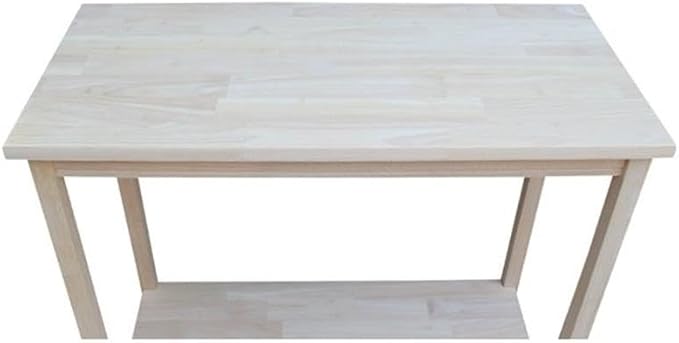 IC International Concepts, Portman Accent Table, Solid Real Wood, Sturdy