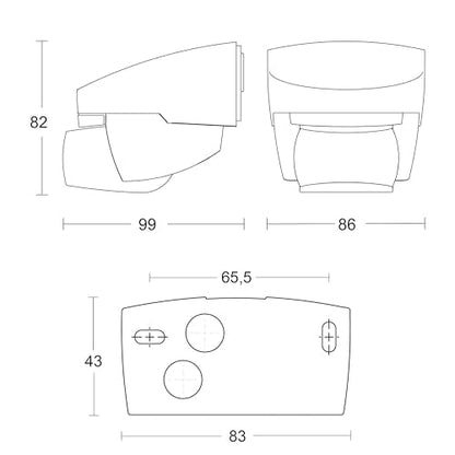 Steinel Motion Sensor IS 140-2 White, 140° Infrared Movement Detector, 14m Range, Swiveling, Max. 1000 W or 6 LED Lights