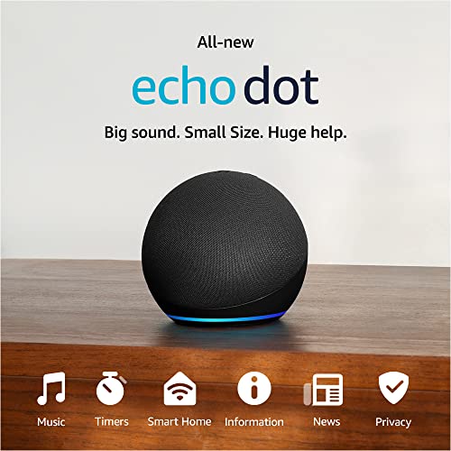 Amazon Echo Dot (newest model), Vibrant sounding Alexa speaker, Great for bedrooms, dining rooms and offices, Deep Sea Blue