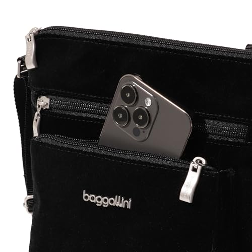 Baggallini Pocket Crossbody Bags for Women 8x8 Small Lightweight Durable Water-resistant Travel Purse W/Rfid