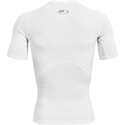 Under Armour Men's Armour HeatGear Compression Short-Sleeve T-Shirt , White (100)/Black, Large