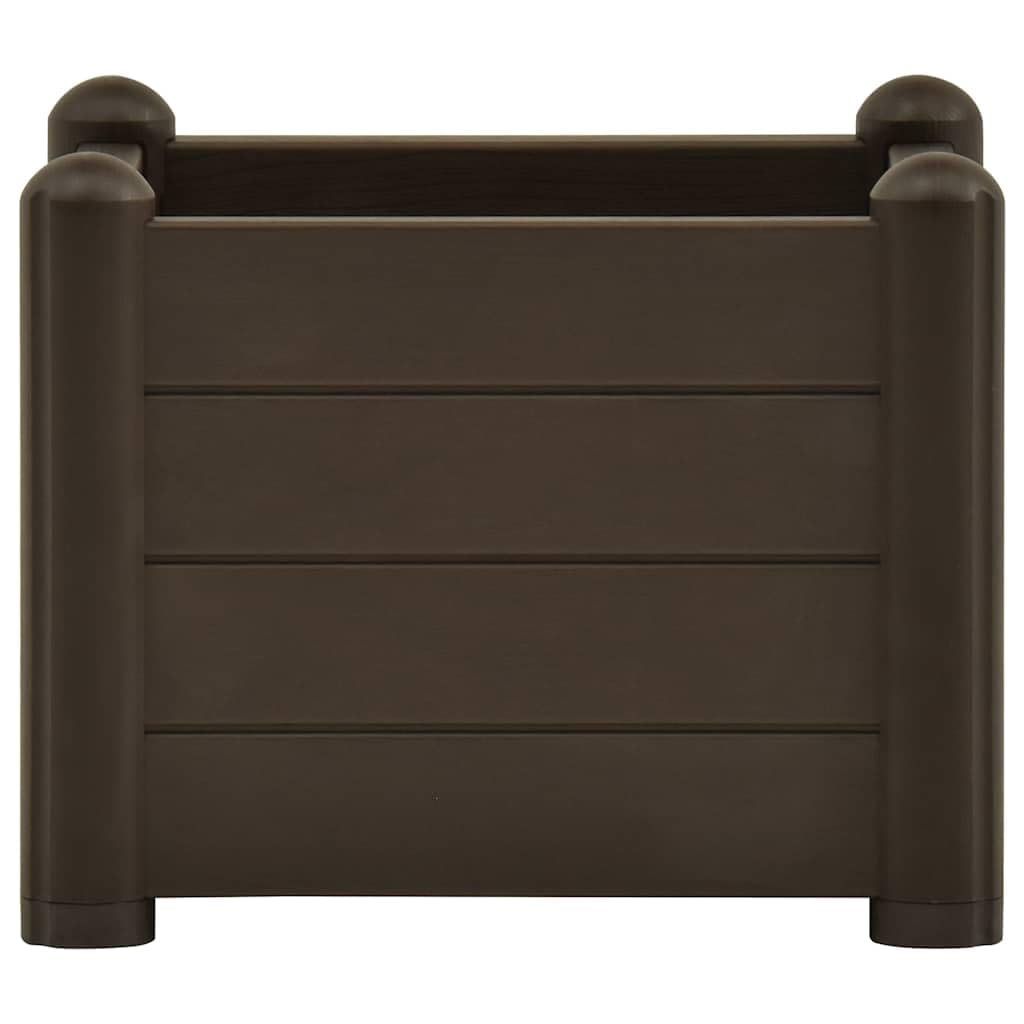 KPOUTRFG Stylish Indoor Outdoor Planter Box with Sleek Mocha Finish and Durable Garden Planter for Patio Square Raised Bed