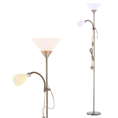 INMOZATA Standard Lamps Living Room, Uplighter Floor Lamp, Modern Mother & Child Tall Floor Lamp for Living Room, Bedroom, Lounge, Office(Bronze)