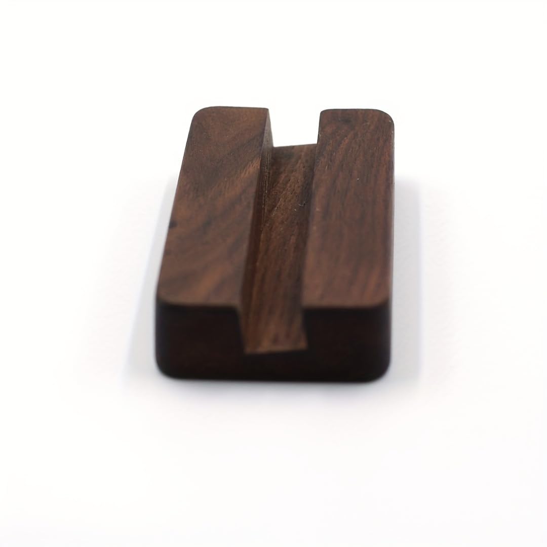Yantric wood Business Card Holder for Desk, Wooden Creative Business Card Display for Desk, Wood Business Card Stand for Office, Tabletop ( 2pack)