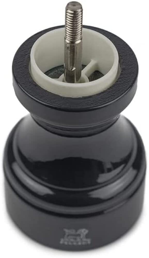 Peugeot Bistro 4-Inch Salt Mill - Adjustable Grinding, Durable Stainless Steel Mechanism, Beechwood Craftsmanship, Pre-Filled with Rock Salt, Ideal for Everyday Cooking (Slate)