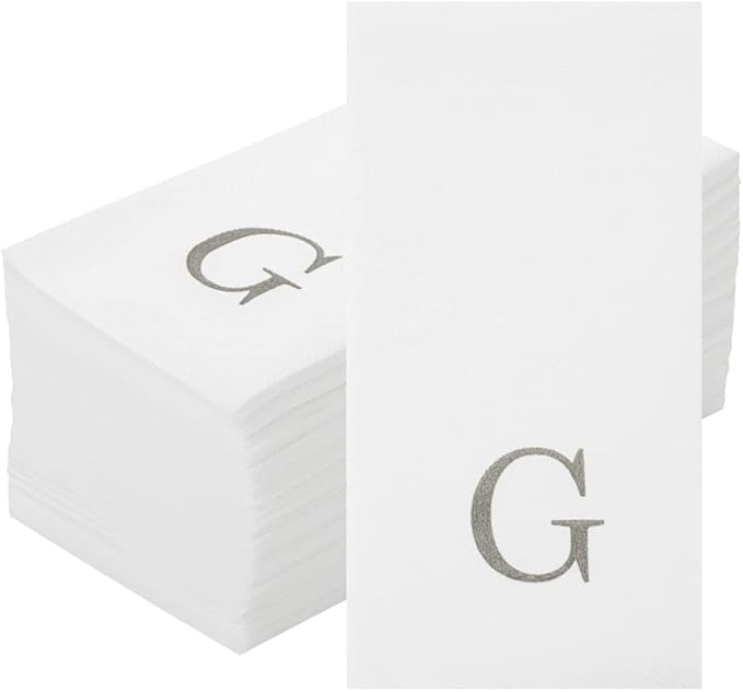 Luxenap 15.8 X 7.9 Inch Linen-Feel Guest Towels, 2000 Lettered Hand Towels