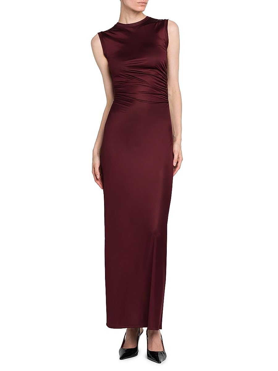 Stella McCartney, Fluid Jersey Cocktail Dress, Large, Dark Cherry