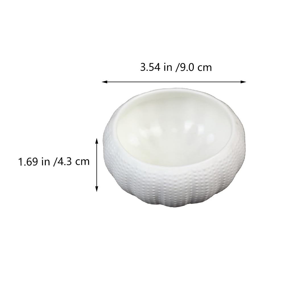 Hemoton Ceramic Sea Urchin Bowl 3.54In Mini Kitchen Seasoning Bowl for Soy Sauce Caviar Dipping Condiments Small Serving for Home Restaurant Japanese Cuisine