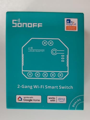 SONOFF WiFi Smart Curtain Switch with Power Metering TUV Certified, DUALR3 Dual Relay DIY Curtain, Blinds, Roller Shutter,Two Way Smart Switch,Works with Alexa&Google Home(1 Pack)