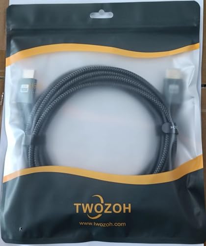 Twozoh 4K HDMI Cable 5M, High Speed HDMI 2.0 Cable, Braided HDMI to HDMI Lead Compatible with PS5, PS3, PS4, PC, Projector, HDTV, Xbox