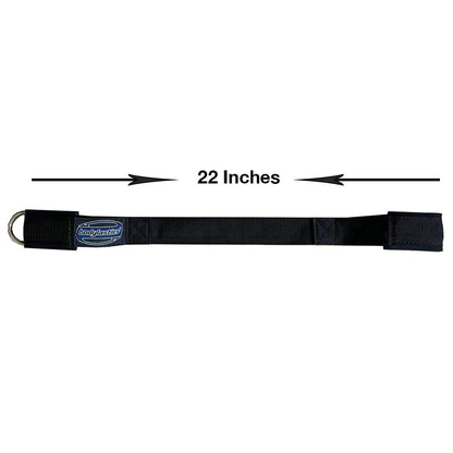 Bodylastics Resistance Band Anchor, Heavy-Duty Attachment for Exercise Resistance Bands, Easy Use Anchor Band for Resistance Tubes, With Nylon Webbing, Neoprene Padding, and O-Ring, 22 Inches