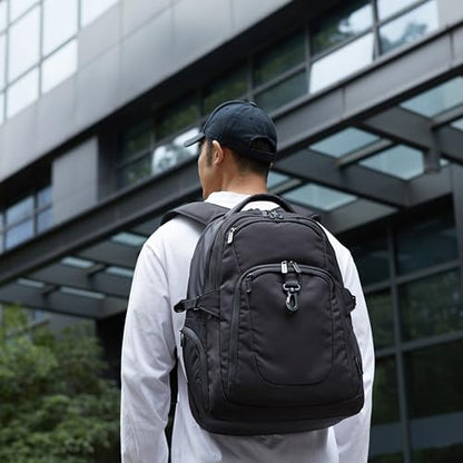Amazon Basics Travel Laptop Backpack for 17 in / 43.1 cm Laptop, Black