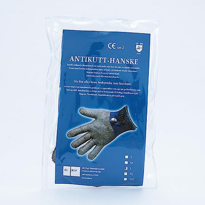 CPTDCL Level 9 Cut Resistant Glove Stainless Steel Mesh Metal Wire Glove Durable Rustproof Butcher Kitchen Cutting Protection (M)