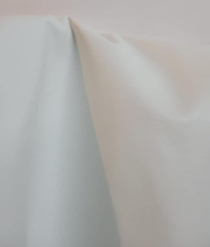 White Soft Faux Vegan PU Leather by The Yard Synthetic Pleather 0.9 mm Nappa