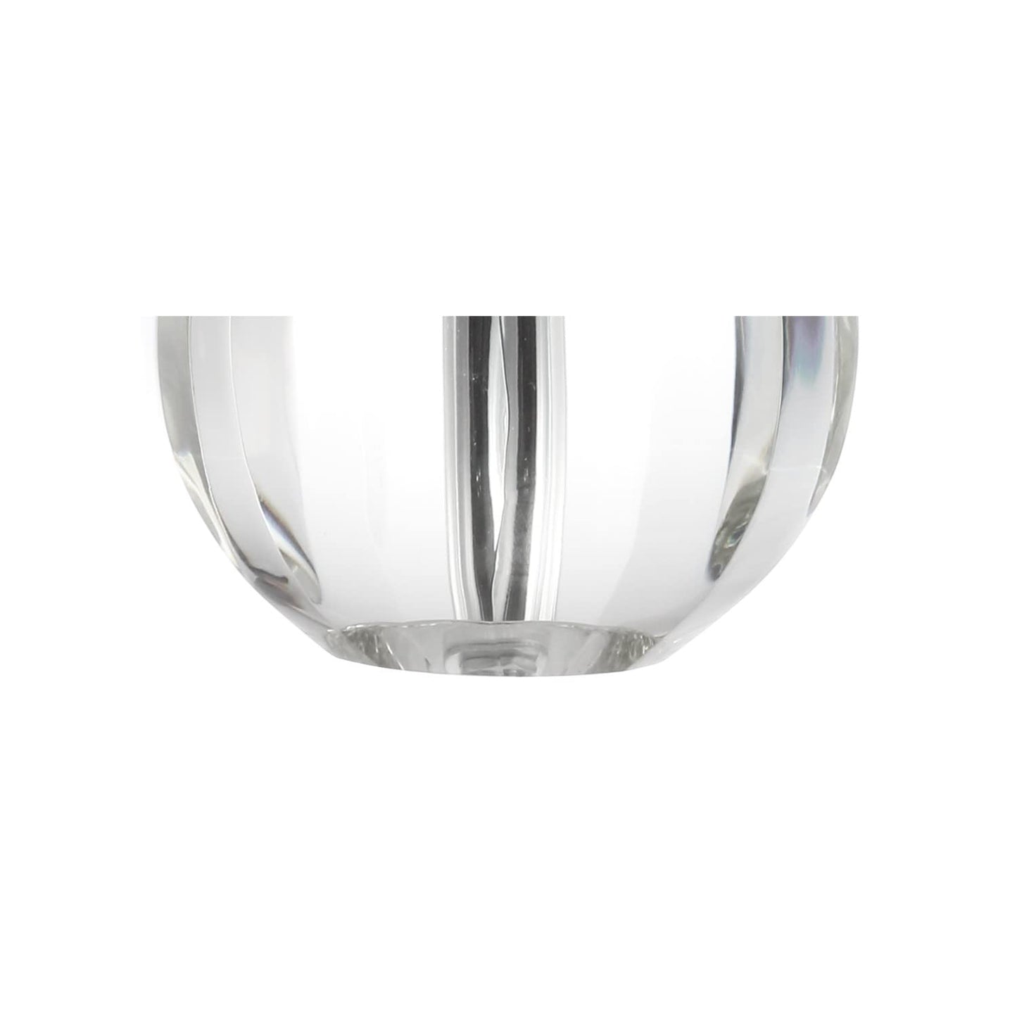 JONATHAN Y 16" Clear Crystal Ball LED Table Lamp, White Modern Bedside Lamp, with White Linen Empire Shade, Glam Orb Glass Nightstand Lamp for Living Room, LED Bulb JYL2079A