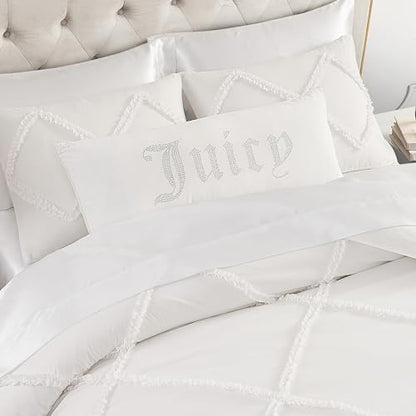 Juicy Couture – Decorative Accent Pillow Velvet Safari Leopard Premium Reversible Throw Pillow Living Room and Bedroom Décor Measures 14" x 24" Cheetah on White