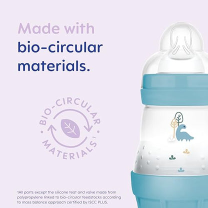 MAM Easy Start Anti-Colic Baby Bottles | 3 Pack (3 x 260) | Self-Sterilising Baby Milk Bottle | Medium Flow MAM Teats Size 2 | Newborn Essentials | Seashell (Various Designs)