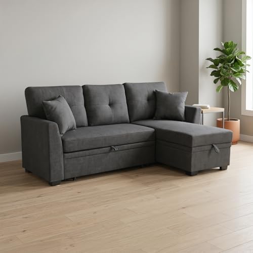 Convertible Sofa Bed, L Shape Sleeper Sofa