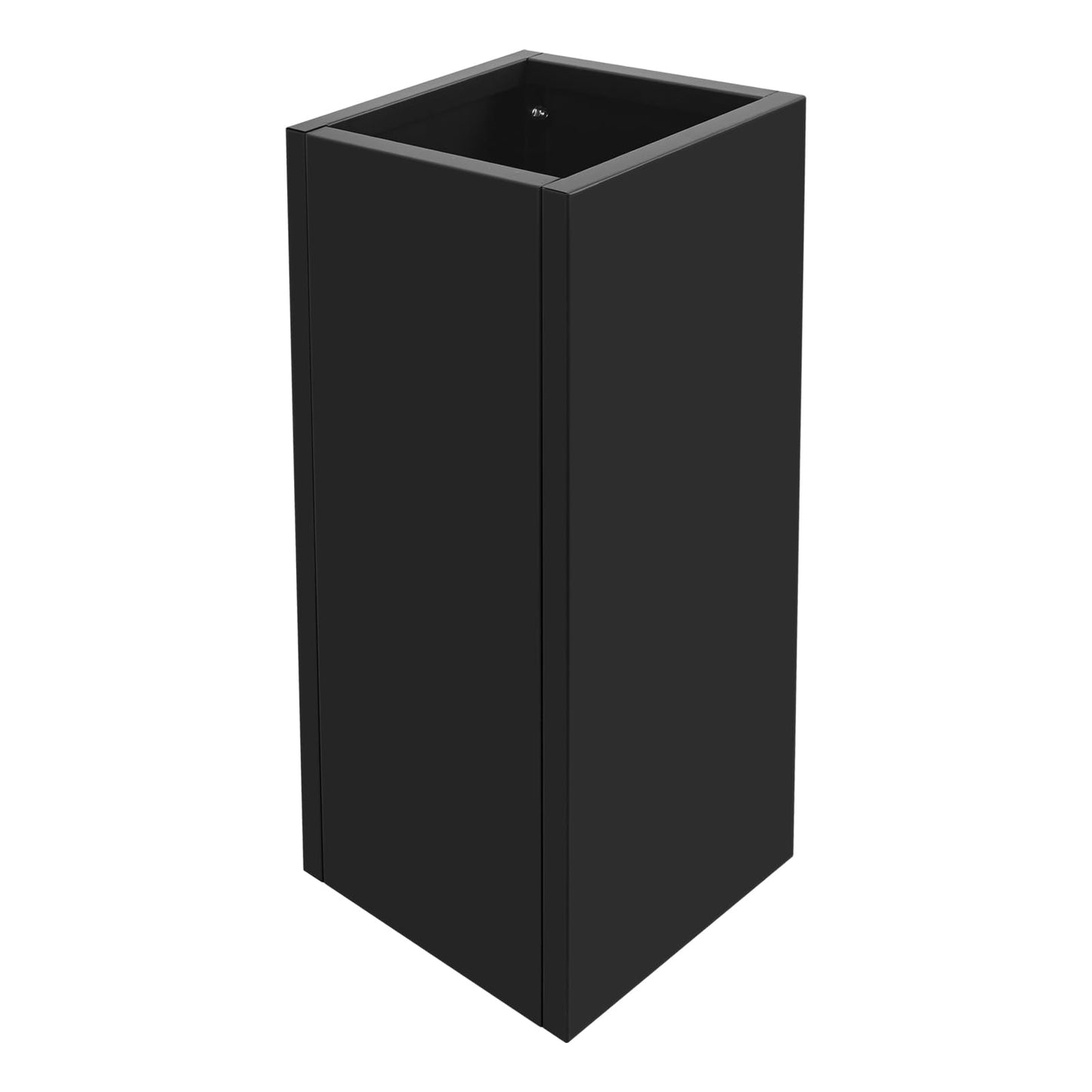 Tall Metal Planter with Removable Inner Shelf, Steel Raised Garden Bed in Black, Heavy Duty Freestanding Flower Box for Indoor Outdoor, Large Plant Container for Patio Balcony, 30 Inch Tall
