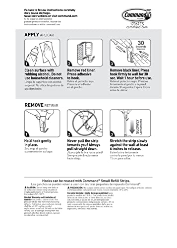 Command Small Wire Toggle Hooks, 16 Hooks and 24 Command Strips, Damage-Free Hanging Wall Hooks with Adhesive Strips, Adhesive Hooks for Hanging Christmas Decorations, Holds up to 0.5 lb