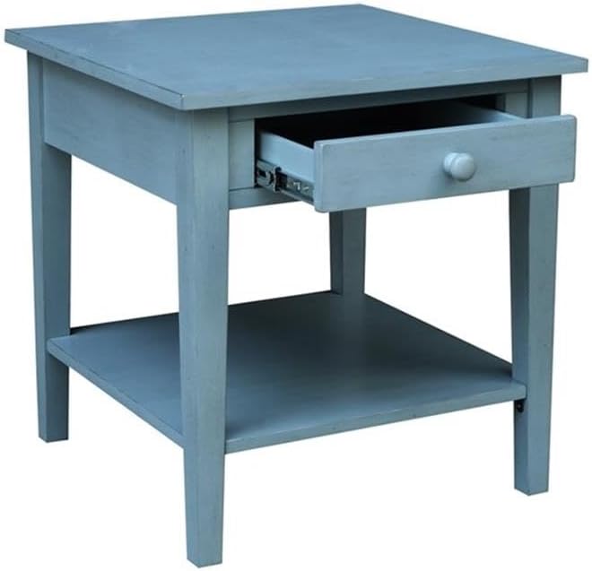 IC INTERNATIONAL CONCEPTS Spencer Blue Wood End Table