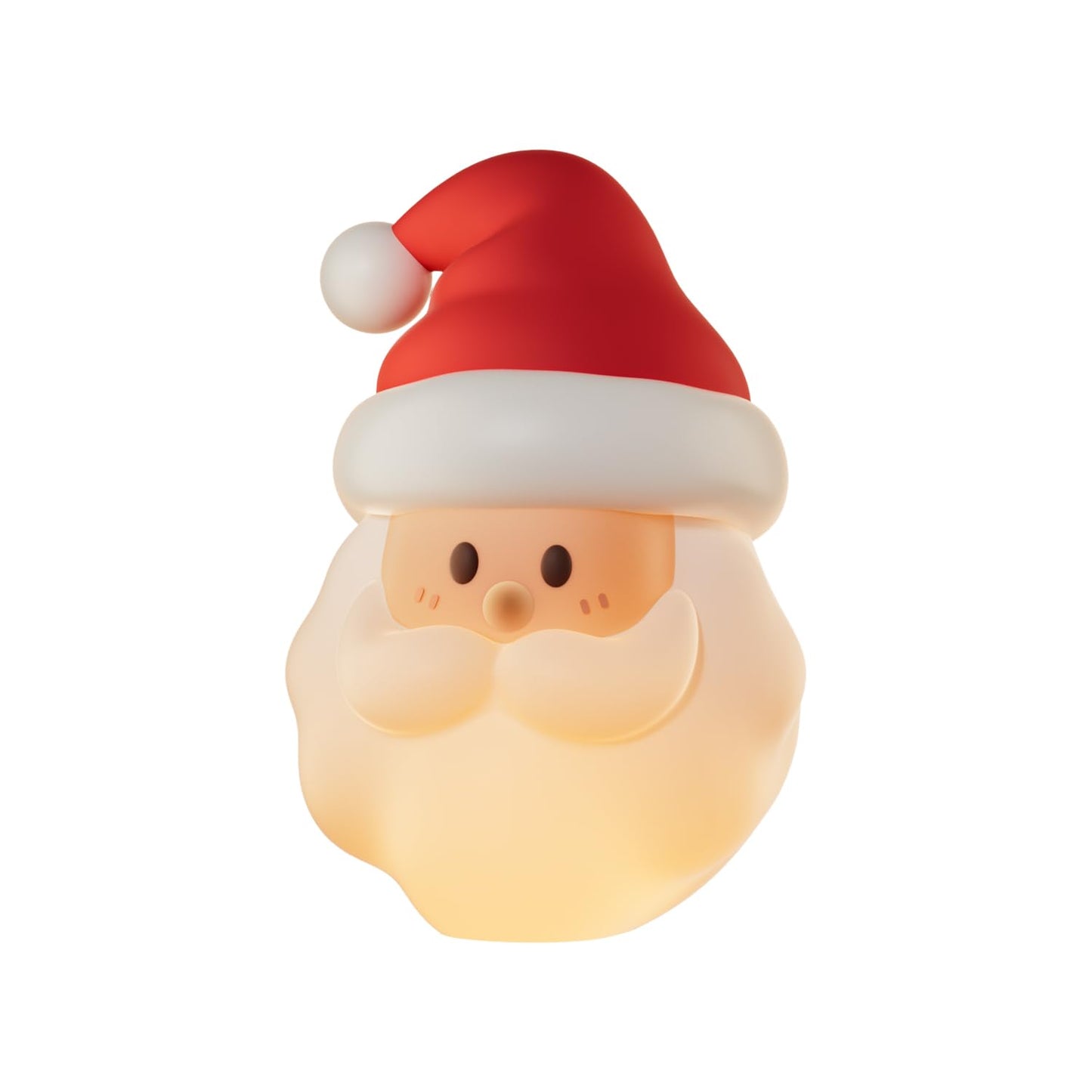ELAMAS Santa Claus Night Light for Kids, Cute Christmas, Silicone Squishy LED Lamp Decorations, Rechargeable Touch Nightlight, Baby Night Light for Nursery Breastfeeding Bedroom Living Room Decor